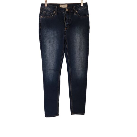 Womens Free People Jeans Blue Denim Stretch Slim Fit Size 26x26 EUC - Picture 1 of 11